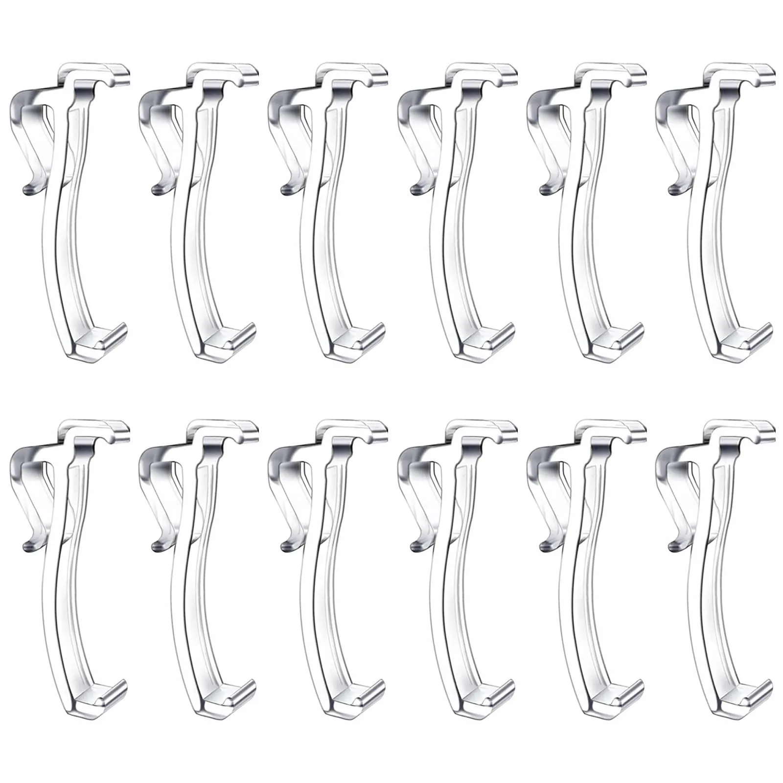 12 Pack Valance Blind Clips 2.5 Inch Horizontal Blinds Parts Replacements Plastic Clear Curtain Shades Decorative Accessories