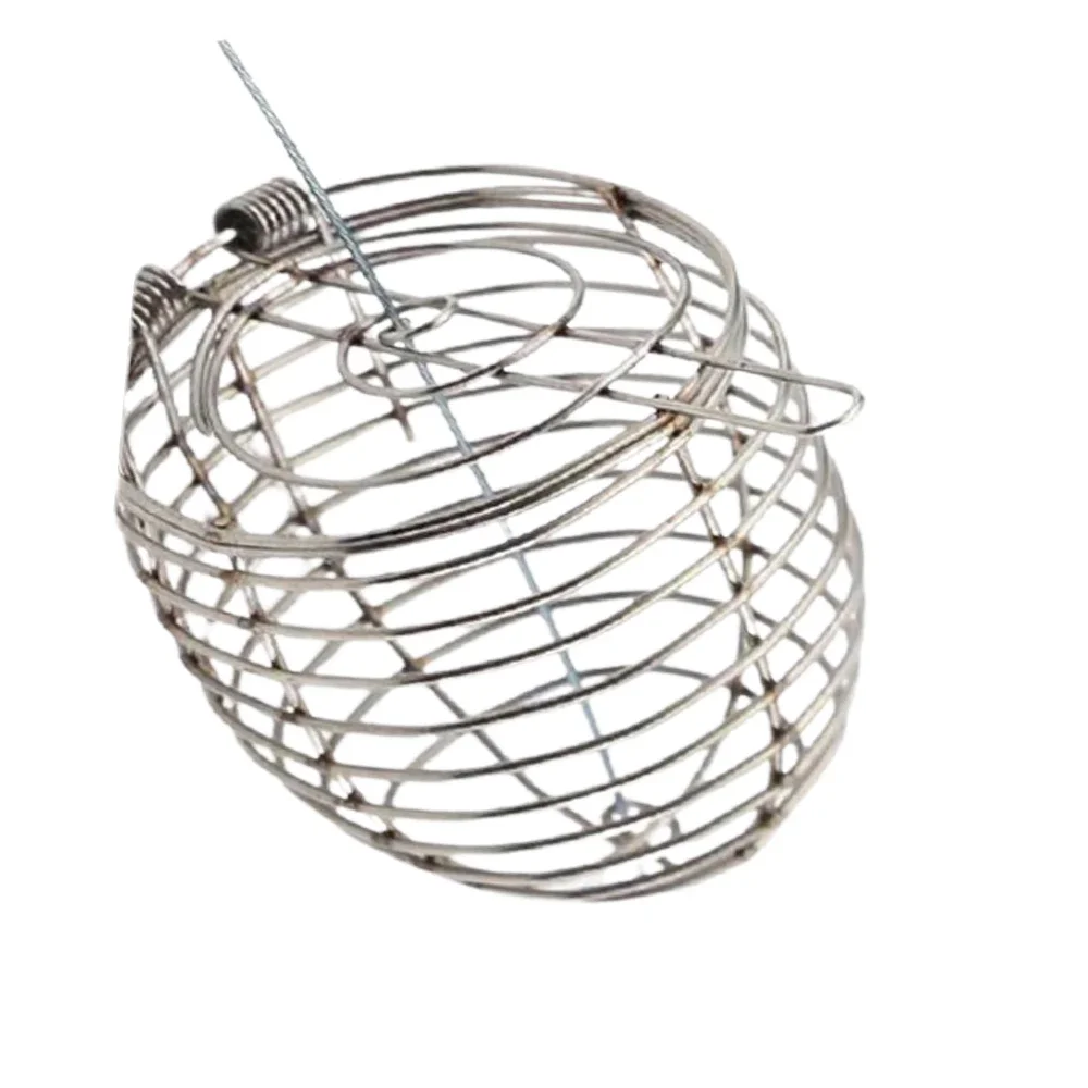 5 PCS Stainless Steel Fishing Bait Cage Lure Cage Bait Fishing Trap Basket Feeder Holder Tackle fishing accessories fishing tackle fishing bait
