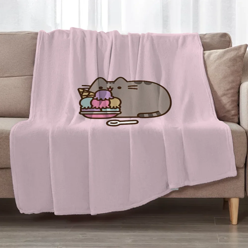 Throw Blankets for Baby Pusheens Fluffy Blanket Sofa Blankets & Throws Bedspreads and Coverlets Halloween Summer Comforter Plaid 2