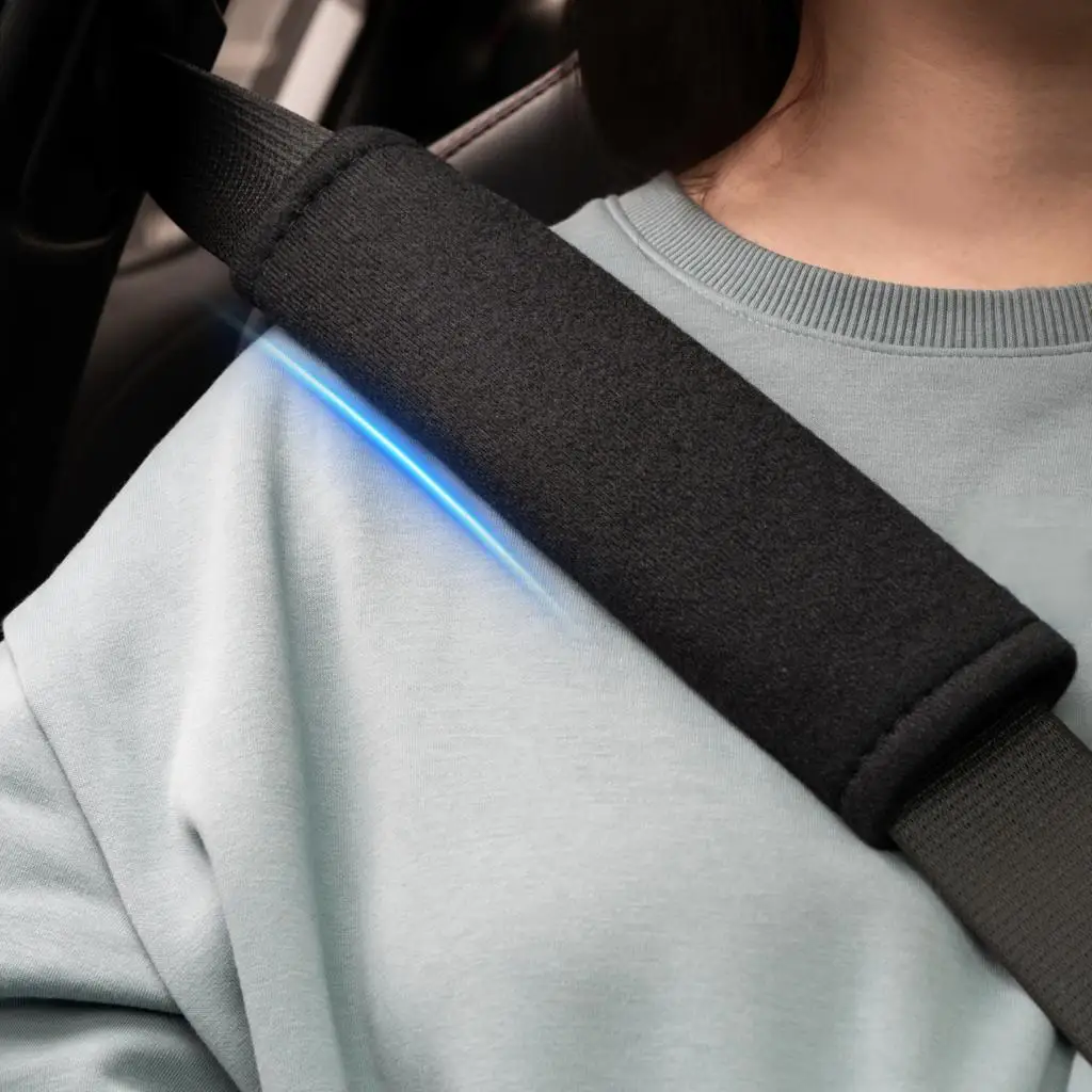Housse de protection pour ceinture de sécurité de voiture en peau de  mouton, coussinets pour harnais, doux et confortable - AliExpress