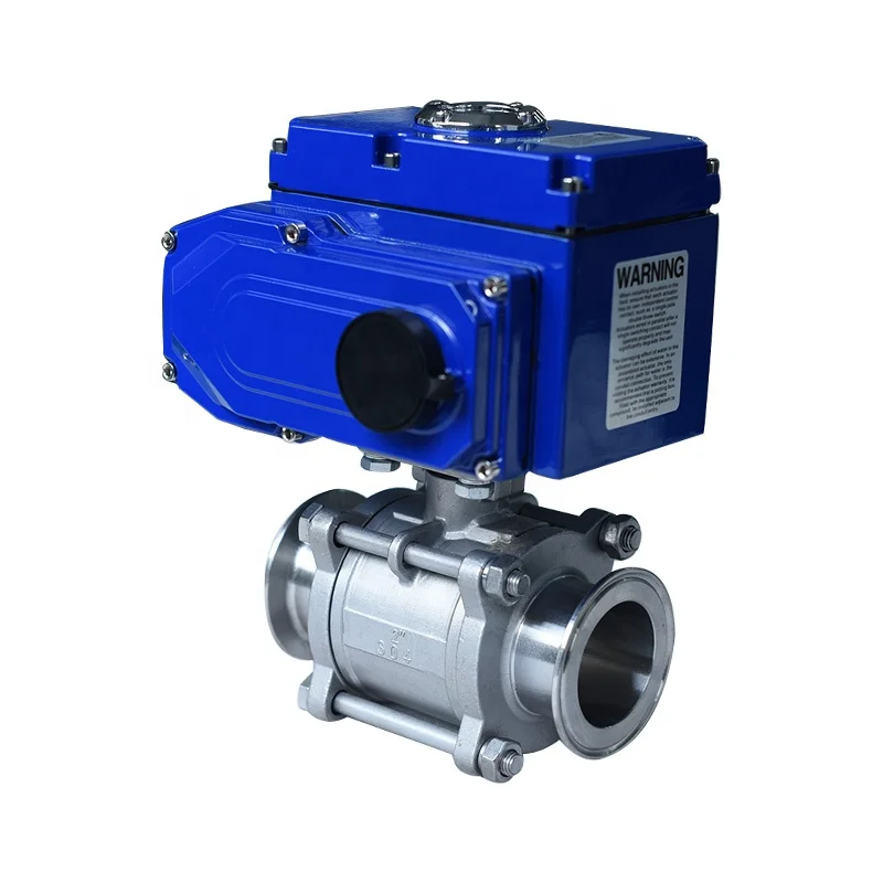 4-20ma 80Nm 12v Motor Rotary Ball Motorized Modulating Valve with 