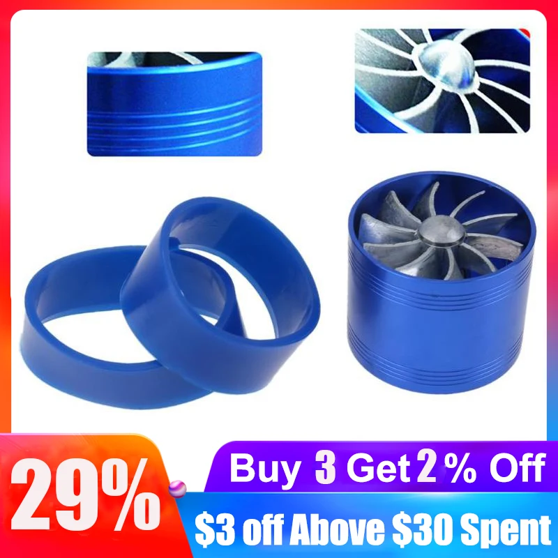 Car Refitting Turbine Turbo Charger Air Intake Gas Fuel Saver Fan Vent Turbocharger Power Conversion Accessories Power General