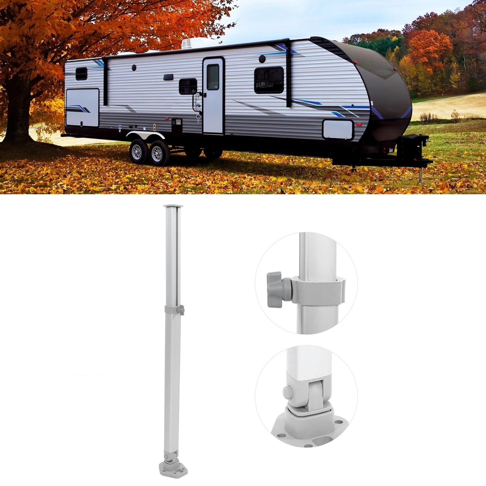 Tafelpoot Telescopisch Primero Comfort HSK Zilvergrijs