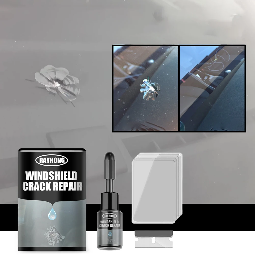 Windshield Crack Repair Fluid Windscreen Glass Scratch Crack Restore Curing Glue Car Glass Scratch Repair Agent Set 2