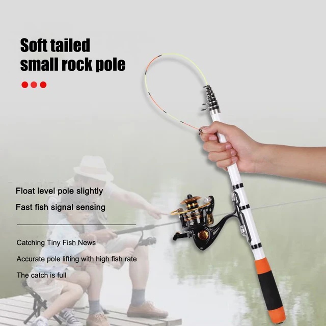 Mini Fishing Rod Short Joint Soft Tail Small Stone Rod Rock