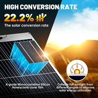 Panneau solaire flexible PowMr 100W 80W 60W, système 12V, cellule solaire pliable, batterie solaire 18V, alimentations mobiles pour camping, camping-car, bateau 4