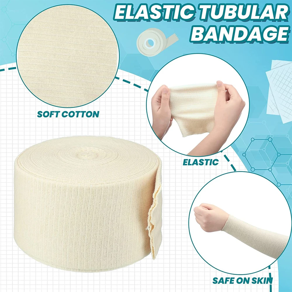 Rouleau de Bandage en Coton pour les Muscles et les Genoux, Couverture de  Premiers Secours, Tube artificiel astique, Chaussettes, 10m