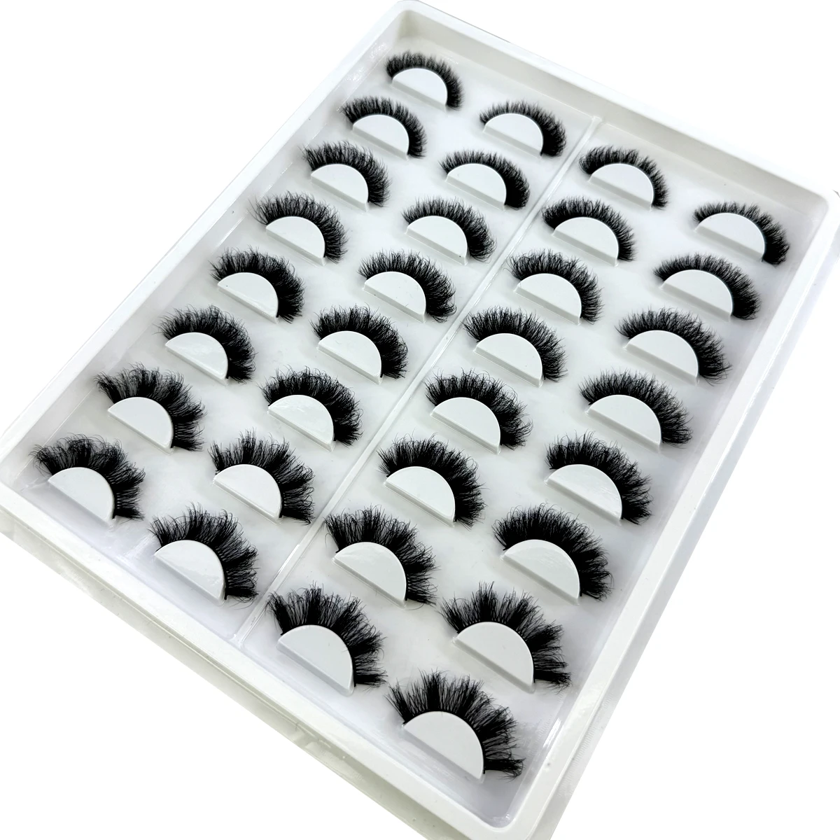 HBZGTLAD False Eyelashes mix 16 pairs Eyelashes 6D Mink Lashes Faux Mink Fluffy Lash Soft Full Thick Wispy Eyelashes Extension e, view 5