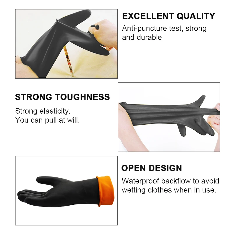 Cleaning Gloves Latex Fingers Scrubbing Rubber Kitchen Dishwashing Tools Washing Scrub Gloves Silicone Self Defense Luvas