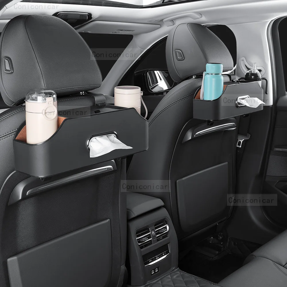 Car Multifunctional Tissue Storage Box Under Seat Auto Back Seat