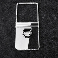 Transparent Ring Hinge Shockproof Phone Case for Galaxy Z Flip 7 FE (TXW 6.5)