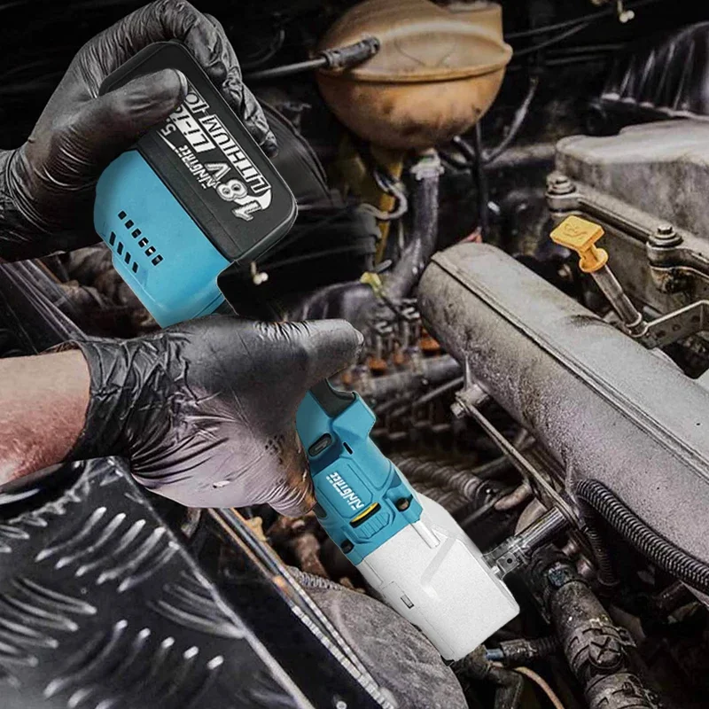 Kingtree 브러시리스 전기 래칫 렌치, 4000RPM 제거 나사 너트, 자동차 수리, Makita 18V 배터리, 가정용 DIYS, 1000NM
