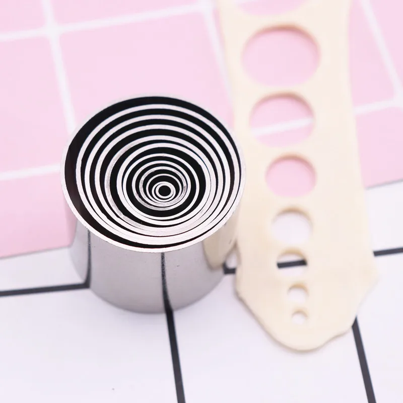 12PCS Supper Light Clay polymer clay stainless steel mini Round cutting hand making tools