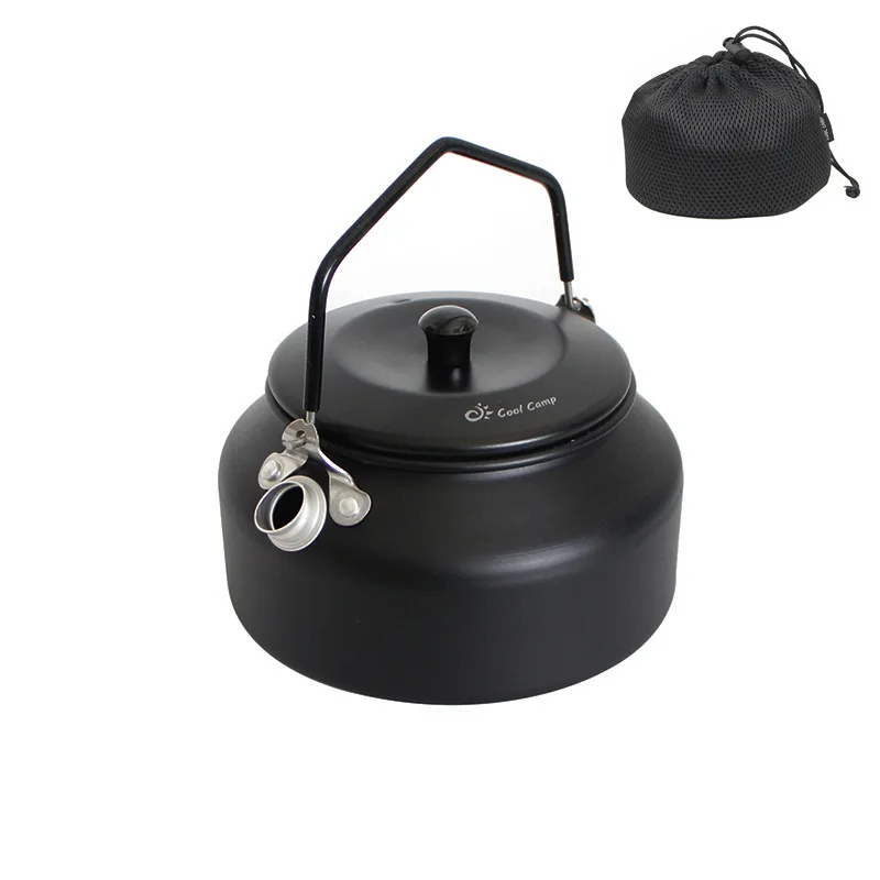 900mlCampingPortableKettleOutdoorTablewareWaterLAluminumAlloyKettleTeaCoffeePot
