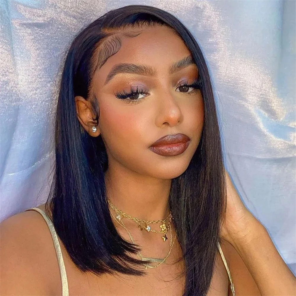 

4x4 Lace Closure Short Straight Hd Transparent Bob Wig Wigs For Black Women 13x4 Bob Wig Bone Straight Lace Front Human Hair