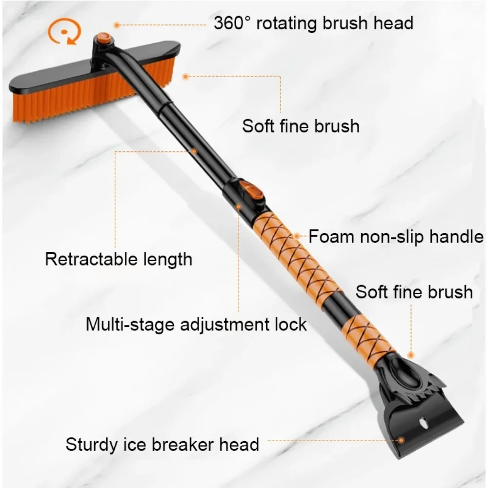 Ice Scrapers For Car Windshield Detachable Scalable Portable Snow Brush Ice Scraper Windshield Snow Brush Car Wash Accessories