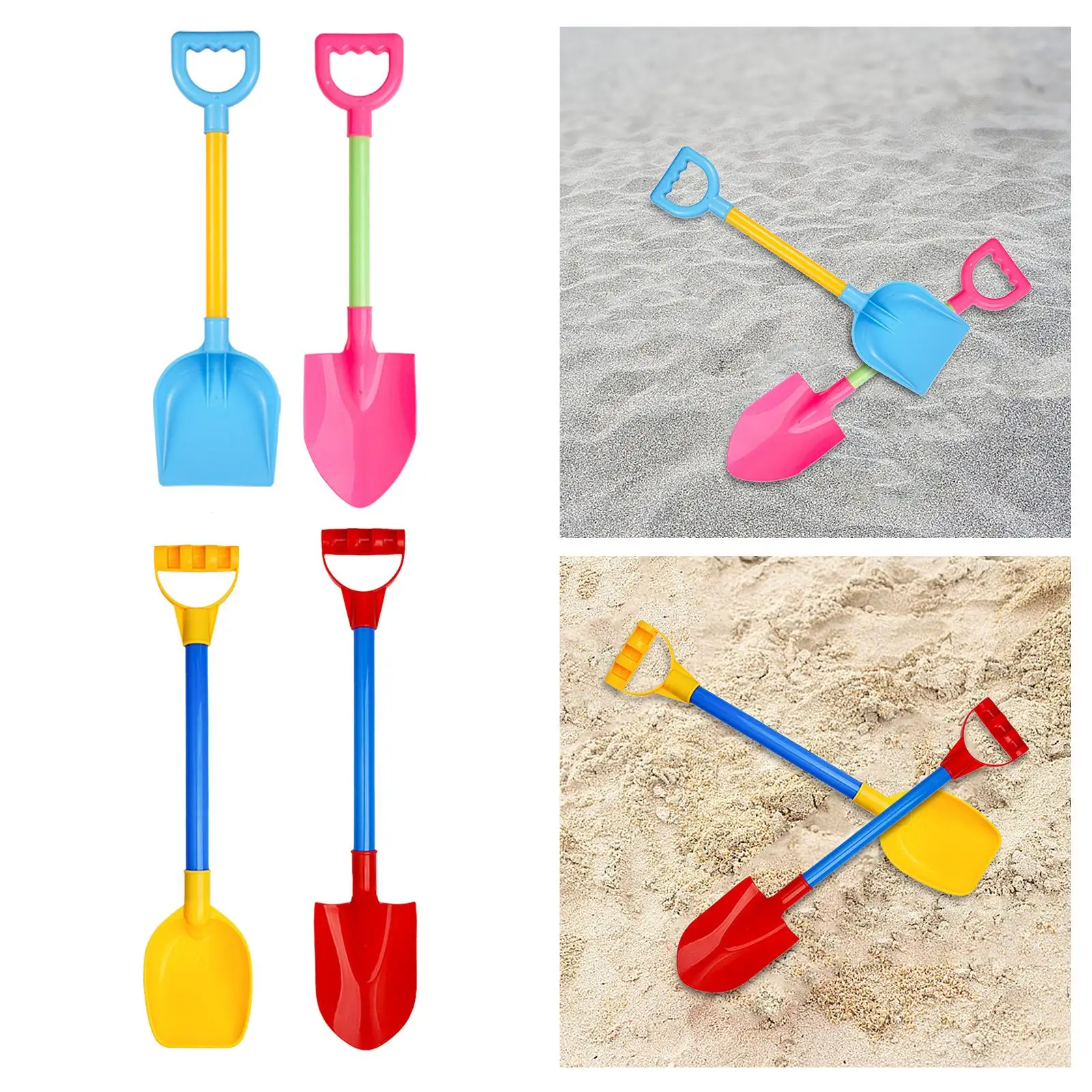 2Pcs Sand Shovel for Kids Sturdy Beach Shovel Toy for Beach Outdoor Backyard 2Pcs Sand Shovel for Kids Sturdy Beach Shovel Toy for Beach Outdoor Backyard