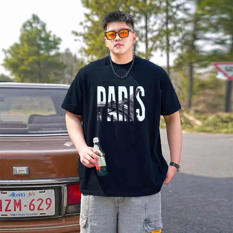 Men Oversize T Shirt Printed Popular Tees Big Size 110-175kg 5XL 6XL 7XL Plus Size Fashion Cotton Round Neck Short Sleeve Tops round neck short sleeve shirt short sleeved t shirt short sleeve t shirt cotton t shirt