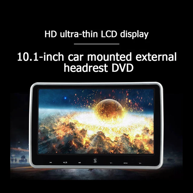 654435-85701e.jpg رقيقة جدا شاشة الكريستال السائل 10.1 بوصة سيارة مسند الرأس رصد AV لاعب مرآة ربط FHD1080P شاشة فيديو مع USB/SD الوسائط المتعددة