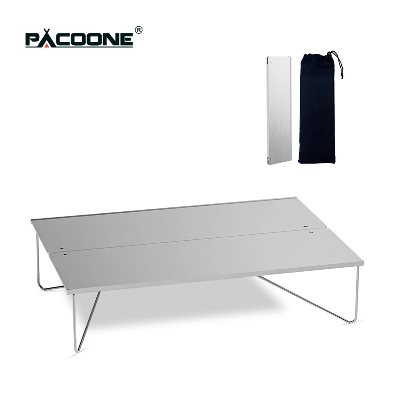 Мини складной стол PACOONE, портативный выдвижной уличный столик для пикника, ультралегкий журнальный столик из алюминиевого сплава для семьи, кемпинга