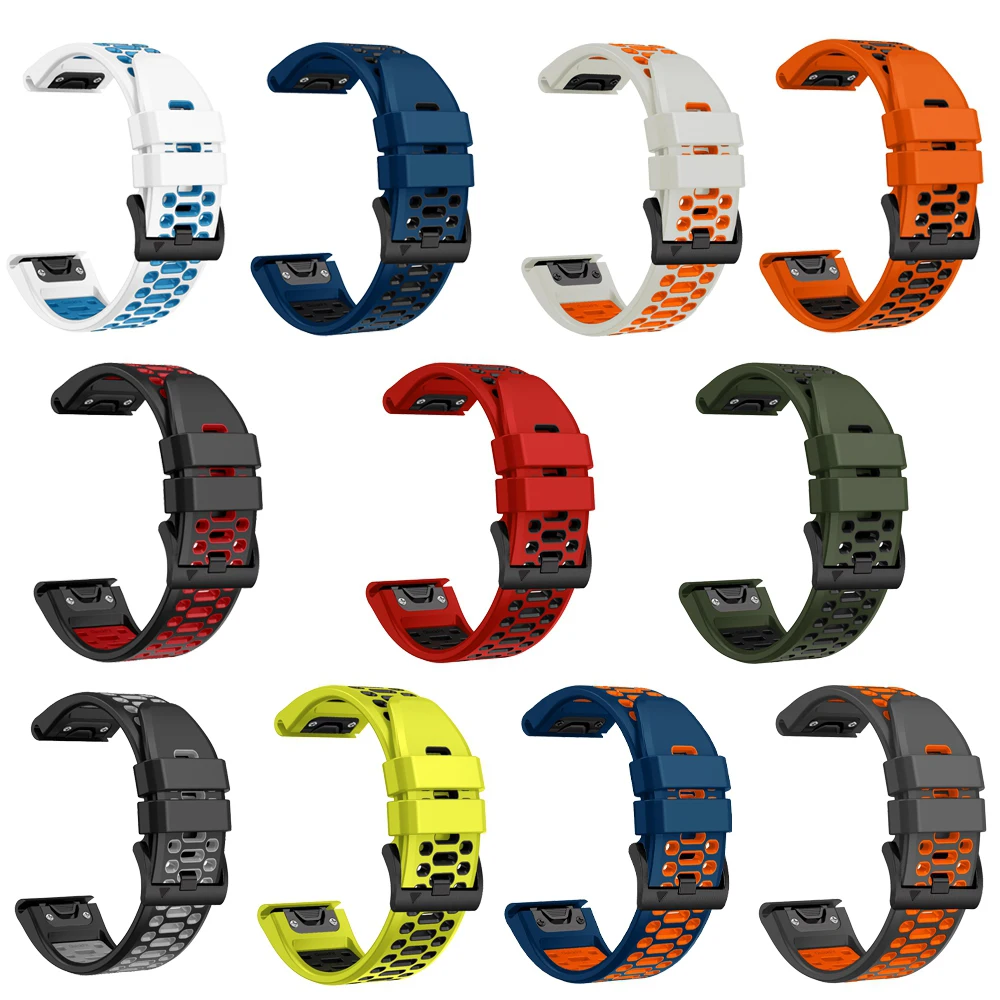 Sport Breathable Silicone Strap - QuickFit 22mm/26mm Watchband
