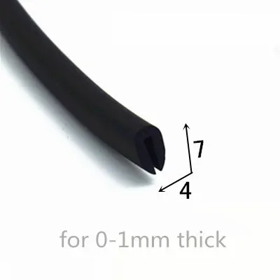 Durable Rubber U Strip Edge Protector