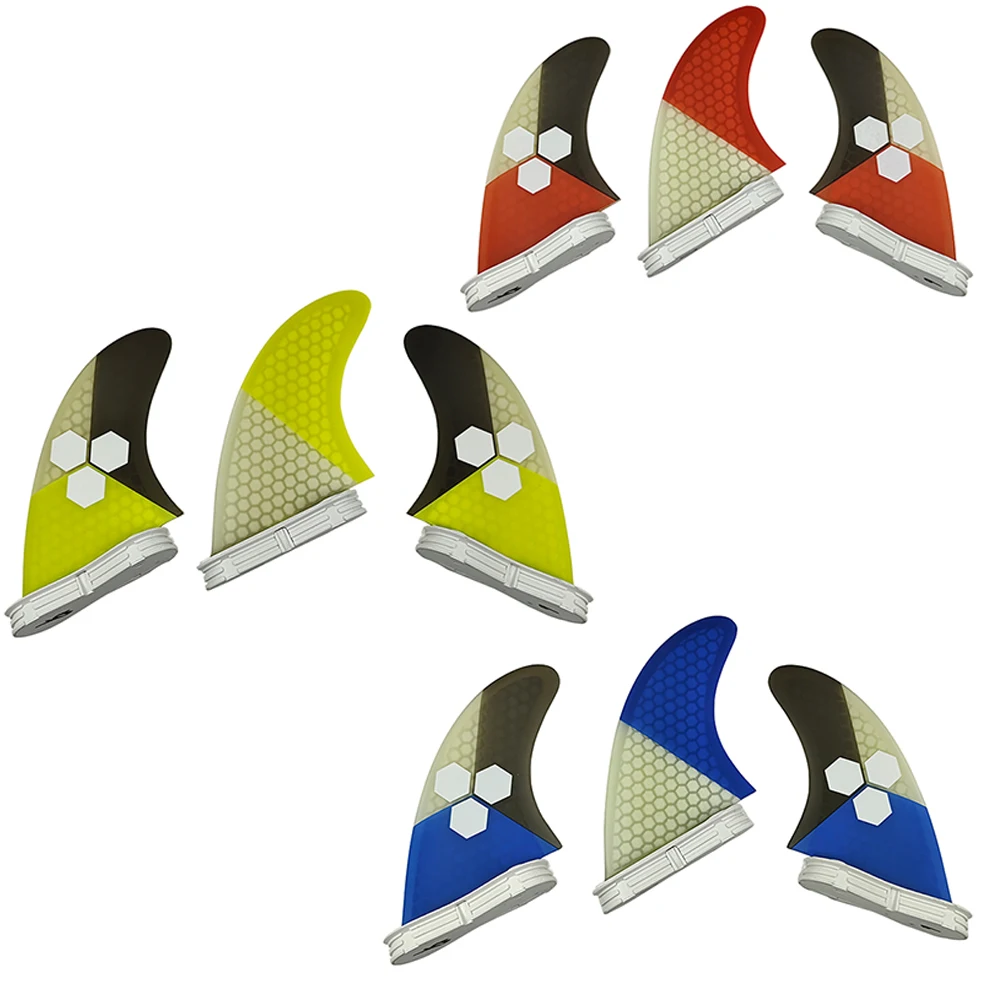 G5/G7 Size Surf Fin Tri Fins UPSURF FCS 2 Fibreglass Honeycomb Surfboard Fins 3 Color Double Tabs2 Surfing Fin Surf Accessories