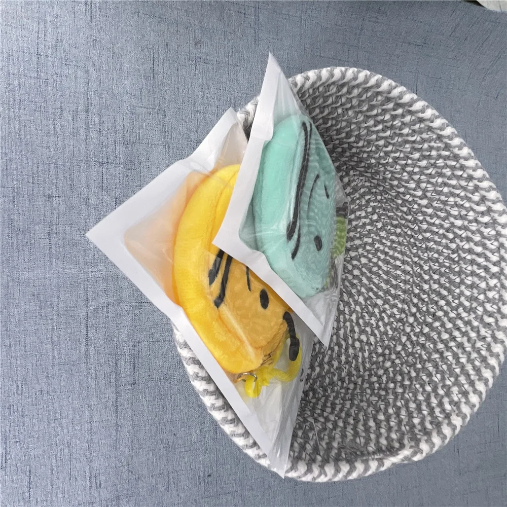 15개 2가지 색상, 작은 동물 8CM 플러시 지갑 장난감 가방, 동전 지갑 지갑 장난감 파우치