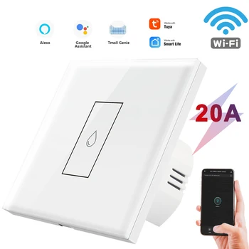 tuya smart life intelligent us eu wifi touch wall switch timing remote voice control water