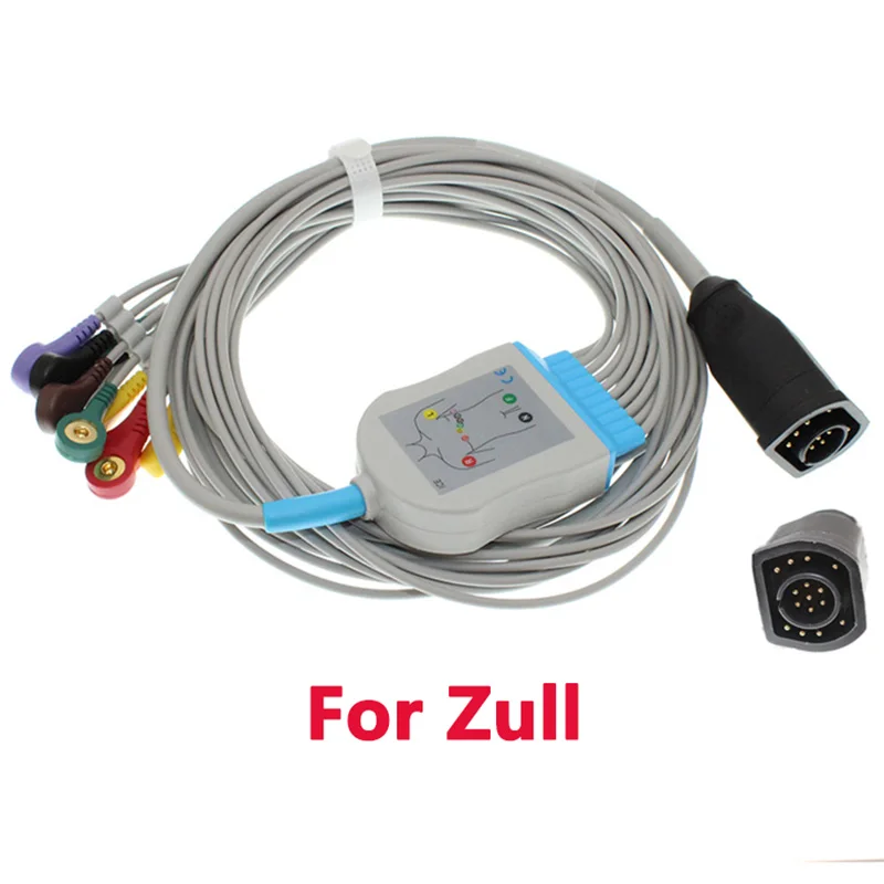 

Compatible With Zoll M series 15Pin EKG Monitor 10 Lead ECG Cable,Snap/Banana/Din/Clip/Animal VET Electrode Leadwire