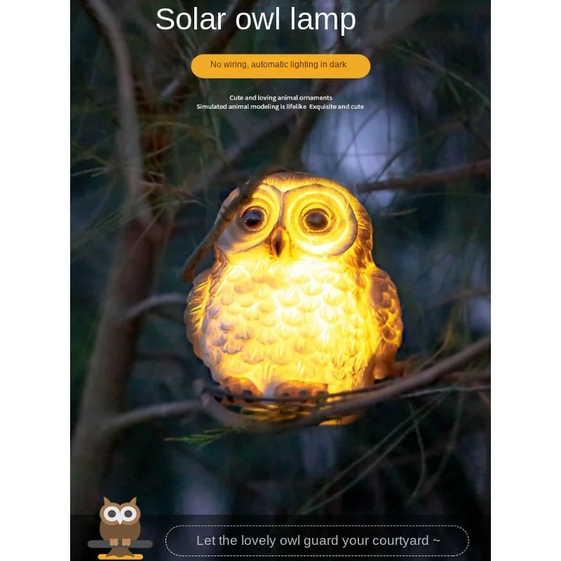 

Solar Animal Light Outdoor Yard Lamp Creative Owl Lawn Lamp Courtyard Garden