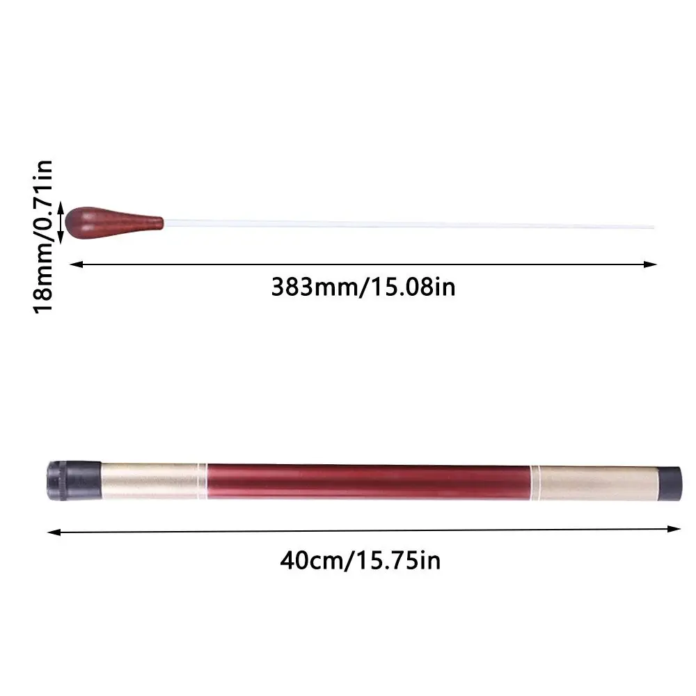 Music Conductor Baton Band Director Stick Rhythm Music Wand Orchestra Concert Conducting With Pear Shaped Handle