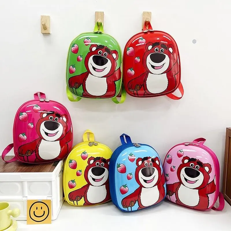 

Disney Strawberry Bear 2023 Original New Children's School Bag Hard Case Kindergarten Cute Baby Opening Gift Cartoon Backpack