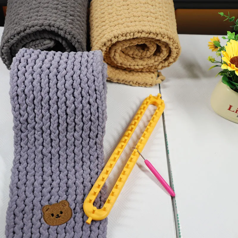 Plastic DIY Crochet Loom Set Kit for Scarf Hat Weaving