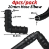 Garden Drip Irrigation Watering System 16mm 20mm 25mm PE Hose Adapter Barb Tee Elbow To 1/2" 3/4" Male Female Thread Connector 6