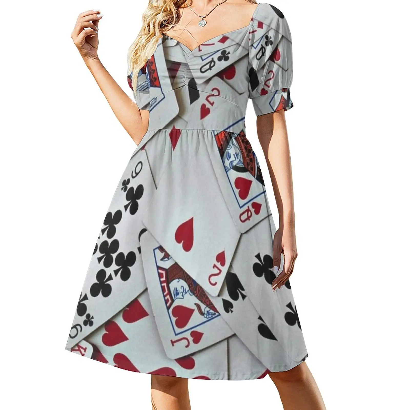 

Playing Cards Poker Games Queen King Sleeveless Dress elegant women's dresses sale cocktail dresses