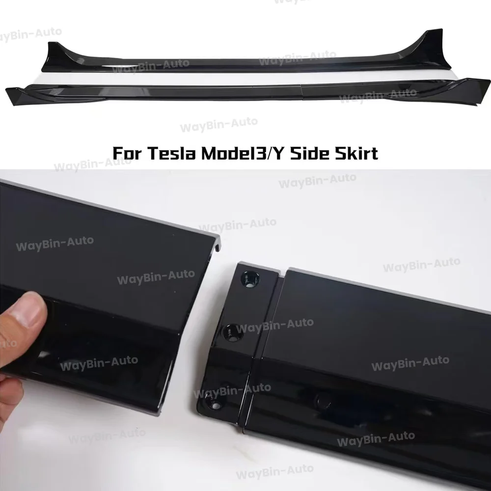 Car Side Splitter For Tesla Model 3 Y-Body Kits Model 3 Highland Side Skirt Glossy Carbon Black Fast Auto Accessories car accessories