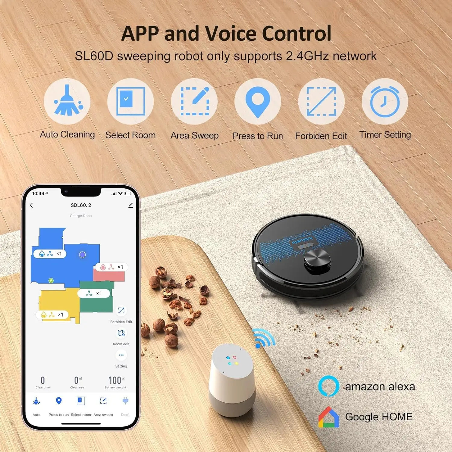 【landa】お掃除ロボット Lubluelu Amazon.com - Lubluelu Robot Vacuum and Mop Combo 4000Pa