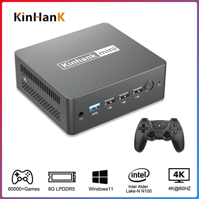 Mini PC Intel N100 (up to 3.4GHz) Mini Computer Windows 11, Small  PC 8GB DDR5+256GB+500G External HDD, Built in 60,000+Games,4K Dual  Display/WiFi 5/BT 4.2/Micro Desktop Computer for Home Office : Electronics