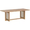 Modern Boho Imitation Rattan Coffee Table for Living Room Minimalist Style Rectangular Solid Wood Coffee Tea Table 4