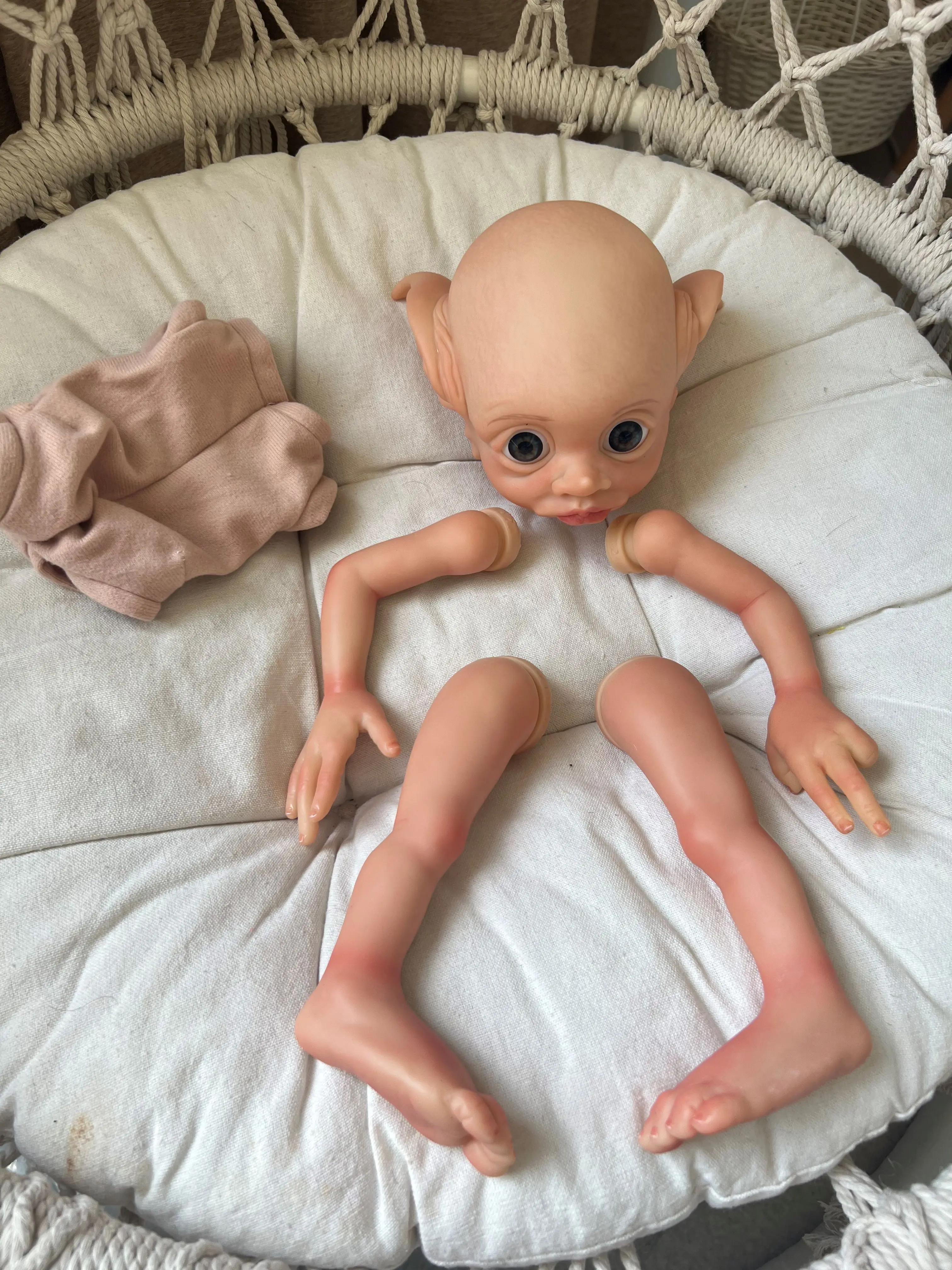 NPK-17 인치 리본 요정 인형, 팅키 실물 같은 손 상세한 그림, DIY 천 바디 포함