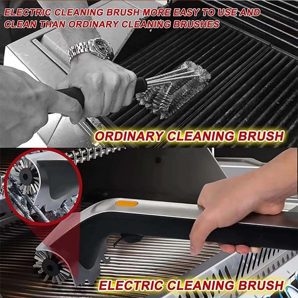 Electric Grill Brush With Scraper Outdoor Steam Cleaning Brushes BBQ Cleaner Suitable for Charcoal Scraper Gas Kitchen Tools