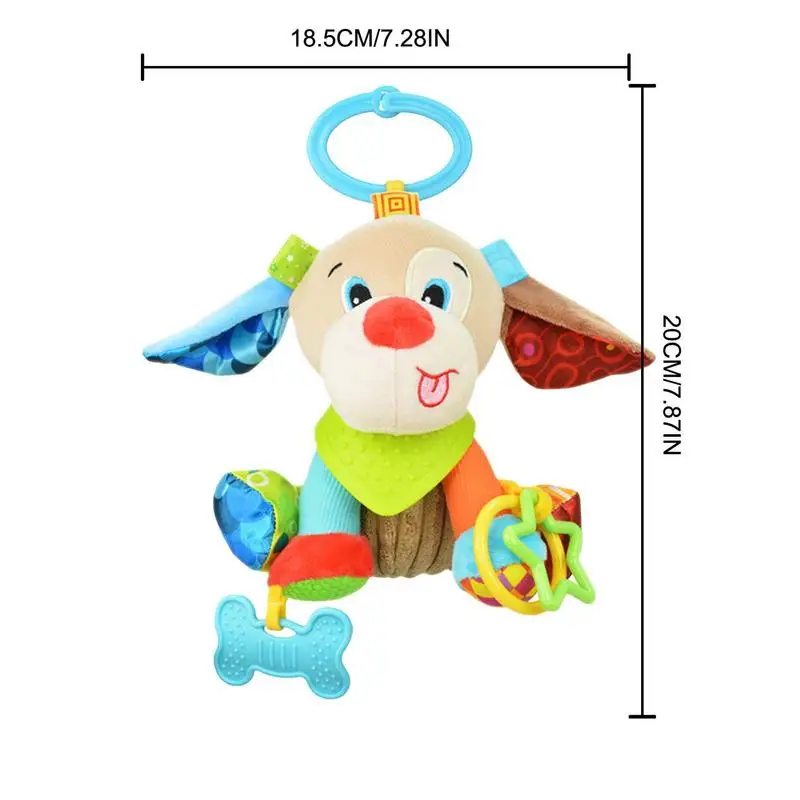 Baby Stroller Toys Animals Stuffed Plush Toys Infant Crib Bed Stroller Toy With Music Car Seat Hanging Rattle Toys Music Toys images - 6