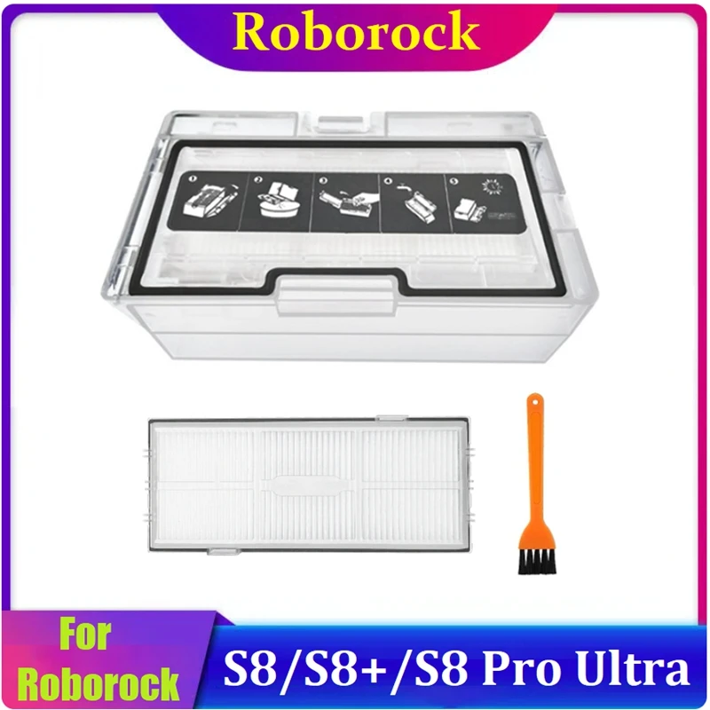 

Набор для сбора пыли для робота-пылесоса Xiaomi Roborock S8 Pro Ultra /S8/S8 + T7S/G10S, сменные детали, коробка для мусора с фильтром