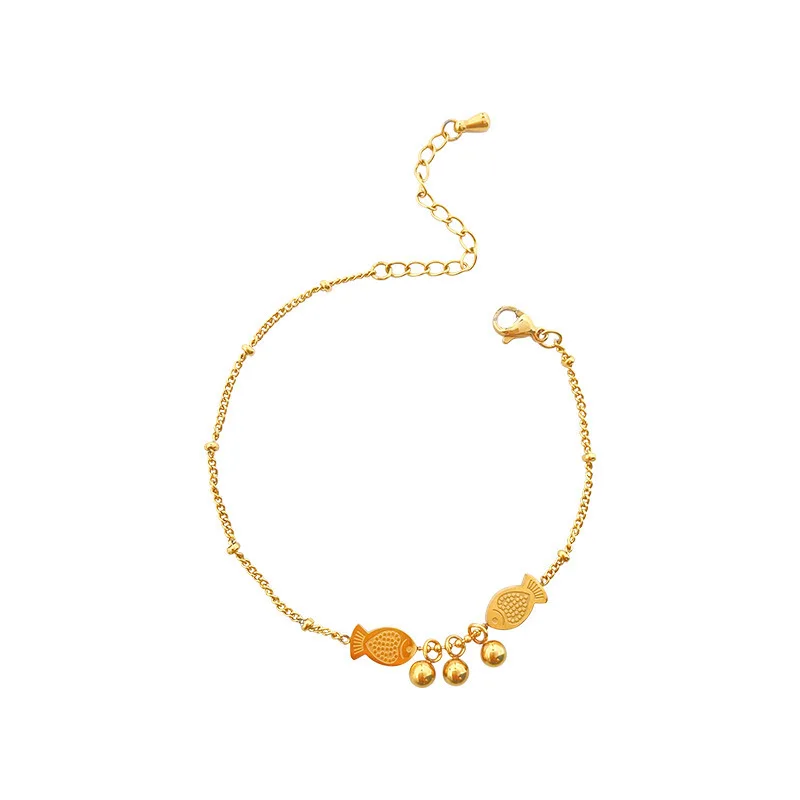 Браслет женский из нержавеющей стали с бусинами и Шармами Браслет женский из нержавеющей стали с бусинами и Шармами