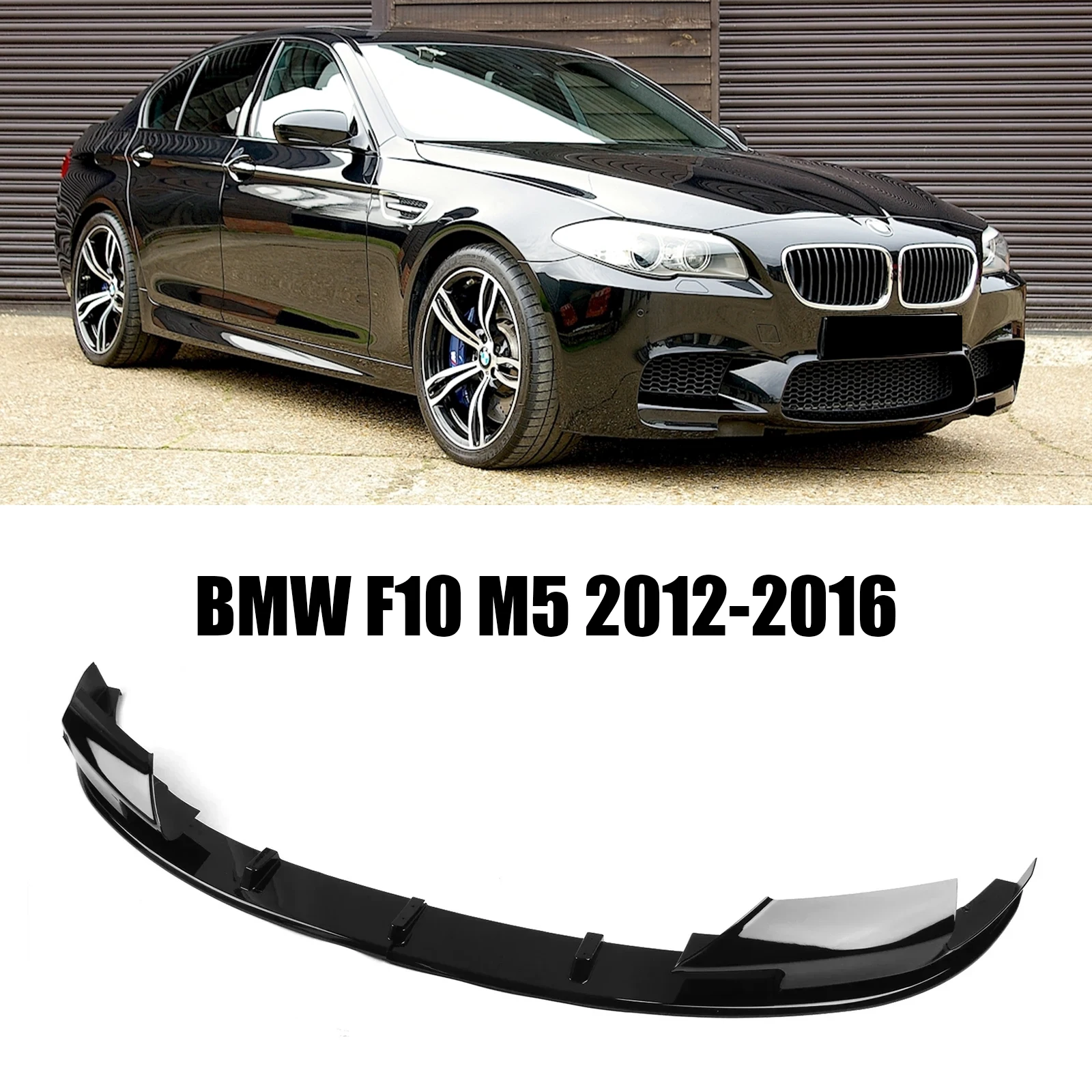 BMW 5シリーズF10 M5フロントバンパースプリッター 2011-2016カーボン アッパースポイラーウィングレットベントカバーカップウィングフ 車用フロントスポイラー 用 5 シリーズ M5 2011-2016 F10 M5 用 RKP