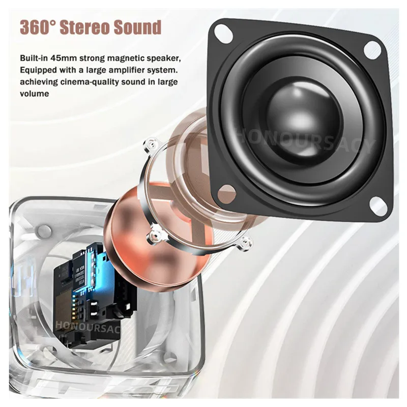 Brand new high-quality RGB color light 2.1 USB wired dual subwoofer computer desktop speaker Bluetooth speaker caixa de som