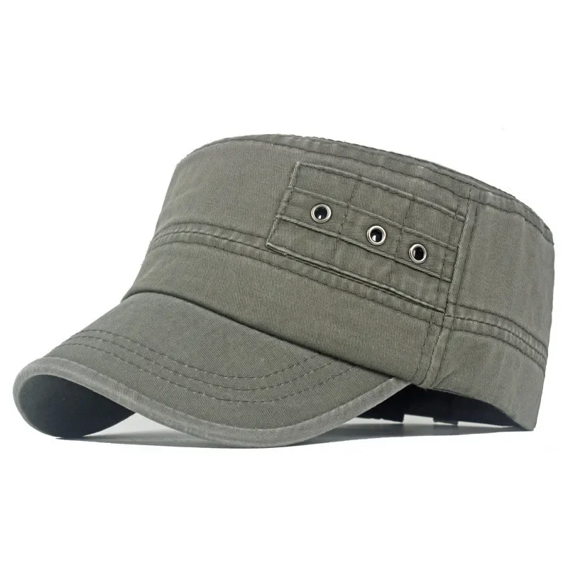 Four Seasons Cotton Solid Casquette Baseball Cap Adjustable Military Cap Snapback Hats for Men and Women 34