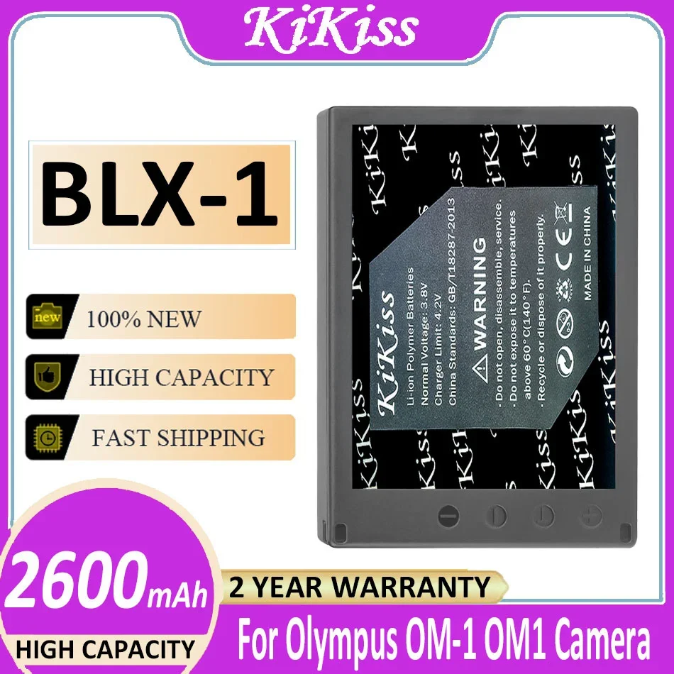 

KiKiss Battery BLX-1 BLX1 2600mAh For Olympus OM-1 OM1 Camera Bateria