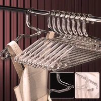 10/20pcs Clear Acrylic Hanger Non-Slip Dressing Saving For Jacket Dresses Crystal Clothes Hanger Closet Organizer Save Space 1